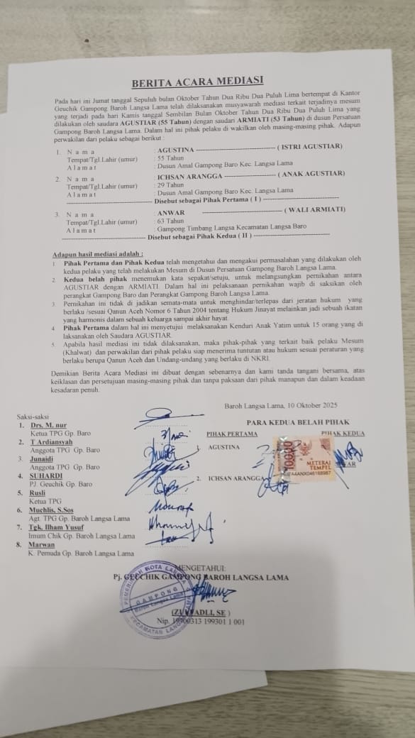 Pemerhati Sosial Publik Aceh, Minta Desak Ditreskrimum Polda Aceh Serta Polres Langsa, Tangkap Dan Periksa Pihak Penyidik Wilayatul Hisbah.