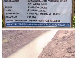 Proyek Normalisasi Citakim Diduga Tak Transparan, Papan Informasi Proyek Tulis Lokasi Beda Kecamatan