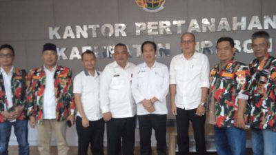 Kunjungan silahturahmi laskar merah putih ke kantor Agraria dan tata ruang/badan pertanahan nasional kabupaten cirebon
