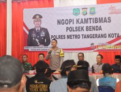 Kapolres Metro Tangerang Kota Gelar Ngopi Kamtibmas di Benda, Serap Aspirasi dan Ingatkan Orang Tua Awasi Anak