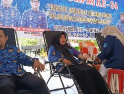 Bakti Sosial Pemko Langsa, Kumpulkan 35 Kantong Darah Peringati HUT KORPRI Ke-54.