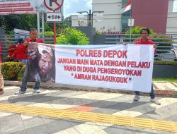 Aksi Damai Pemuda Batak Bersatu Mandeknya Proses Hukum di Polres Metro Depok.