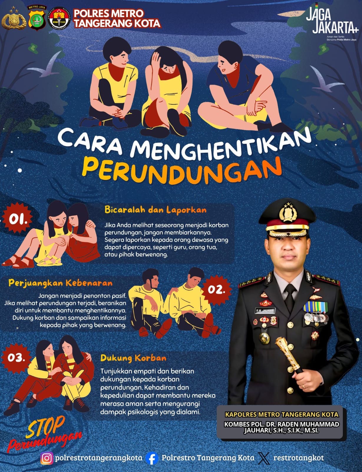 Kapolres Metro Tangerang Kota kampanyekan Stop Bullying