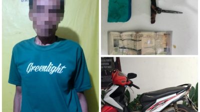 Aksi Curanmor Digagalkan Polisi, Pria Asal Serang Ditangkap Saat Dorong Motor
