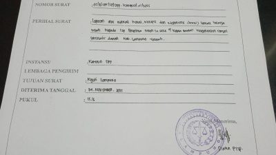 DPP KAMPUD, Laporkan Dugaan Korupsi, Dana Hibah Kabag Kesra Lampung Tengah Tahun 2024 Ke Kantor Kejati.