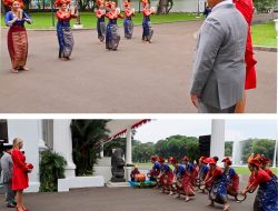 Tari Indang Sumbar Sambut Ratu Maxima, saat Temui Presiden Prabowo di Istana.