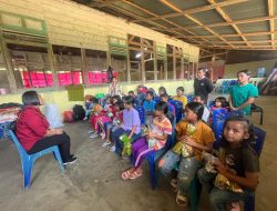 Sentuhan Kepedulian : Polres Humbahas, Berikan Trauma Healing,Bagi Anak Korban Bencana.