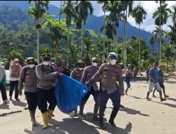Polres Aceh Tenggara, Berhasil Evakuasi Jenazah Korban Bencana, Di Sungai Alas.