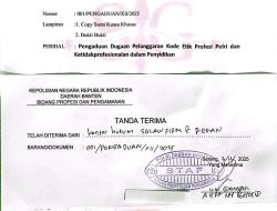 Diduga Tak Profesional, Penyidik Polresta Tangerang Dilaporkan ke Propam Polda Banten