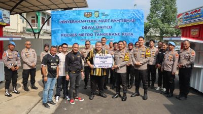 Sinergi Bersama, Polres Metro Tangerang Kota dan Dewa United Hadirkan Ojol Mart untuk Dukung Kamtibmas