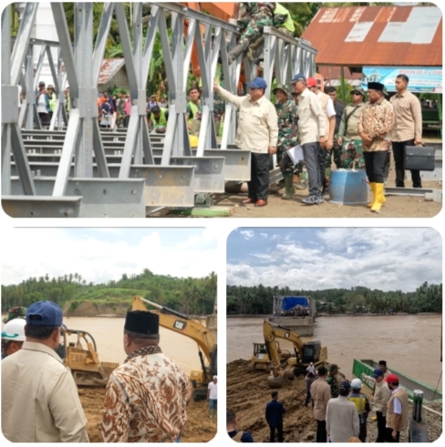 Prabowo Janji Perbaiki Bendungan hingga Sawah, Kirim Cadangan Pangan ke Aceh.