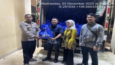 Sinergi BRI BO BSD dengan Polres Tangerang Selatan Salurkan Bantuan Sembako kepada Masyarakat