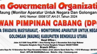 MAUNG Bengkulu Utara, Laporkan Keberadaan, Di Terima Hangat Kesbangpol.