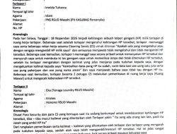 Di Tuding Curi HP, Di RSUD Masohi, Honorer Cleaning Service Laporkan Atasan Ke Polres Maluku Tengah.