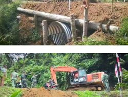TNI Rampungkan Dua Jembatan Armco di Aceh Timur, Warga Tak Lagi Terisolasi.
