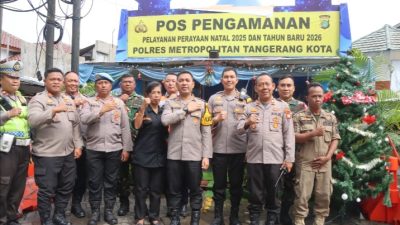 Kapolres Metro Tangerang Kota Cek Kesiapan Pos Pam dan Pos Yan Ops Lilin Jaya 2025