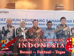 Hadiri RUPSLB Bank Banten, Ketua SMSI Banten Lesman Bangun Dukung Penguatan Ekonomi Daerah