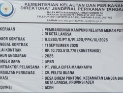 Diduga Status Tanggal Limit Kontrak, Proyek Pembangunan Kampung Nelayan Merah Putih, Di Pertanyakan.