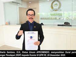 Soegiharto Santoso, Surati Komisi III DPR, Minta RDP, Terkait Dugaan Ketidakprofesionalan Oknum Polri.