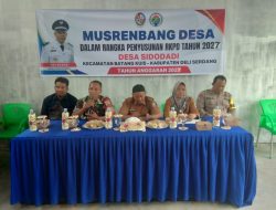 Babinsa Sidodadi, Serda Junaidi, Menghadiri Giat Acara Musrembang, Di desa Sidodadi.