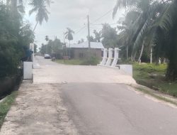Gawat, Usainya Pekerjaan Proyek Rehabilitas Jembatan Di Desa Gampong Suka Rejo, Yang Telah Rampung.