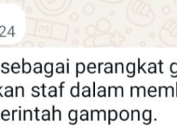 Diduga Sudah Pernah Melakukan Mengundurkan Diri Dari Kaur Desa Gampong Baro Pada Bulan 9 Tahun 2025 Lalu.