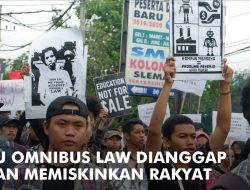 Buruh dan Mahasiswa di Yogyakarta Gelar Aksi Tolak RUU Omnibus Law