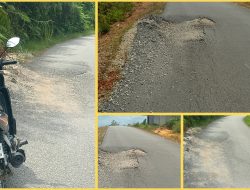 Diduga Kurang Perawatan, Jalan Menuju Roming Borugo’k Tergerus dan Membahayakan Pengendara
