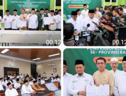 Serahkan 13 Sertipikat di Banten, Menteri ATR/Kepala BPN Ajak Organisasi Keagamaan “Keroyok” Percepatan Sertipikasi Tanah Wakaf