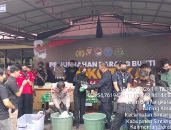 Polres Sintang Musnahkan Hampir 60 Kg Sabu, Ribuan Generasi Muda Berhasil Diselamatkan