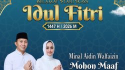 Komandan Kodim 0506/Tangerang beserta Ketua Persit Kartika Chandra Kirana Cabang XX Kodim 0506 Tangerang mengucapkan Selamat Hari Raya Idul Fitri 1447 H /2026